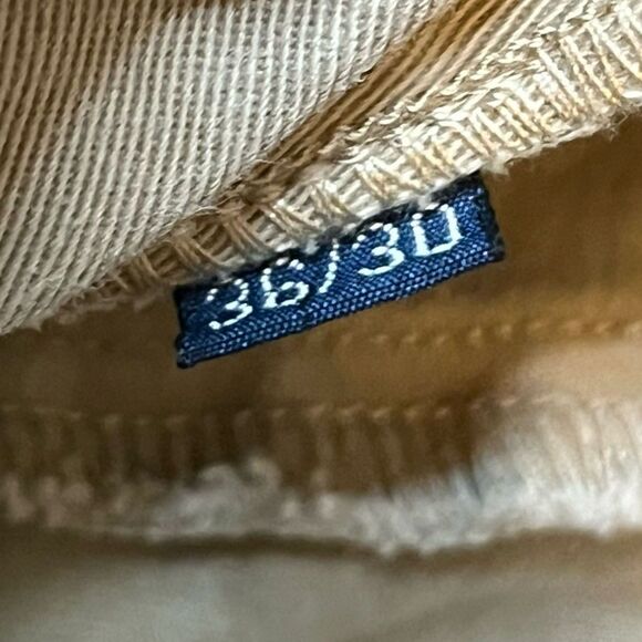 Vintage Polo Ralph Lauren Mens 36W 30L Khaki Pleated Classic Fit Chino Pants - Picture 4 of 8